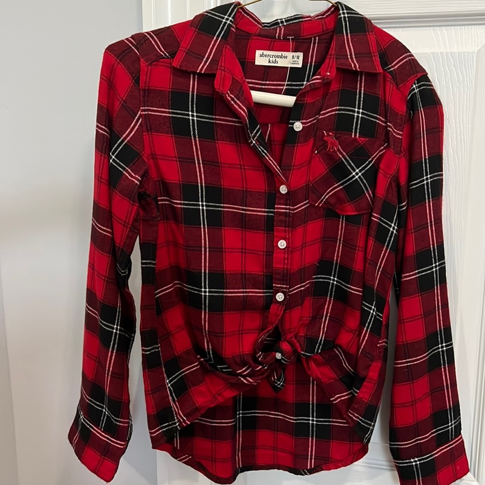 Girls plaid Abercrombie Kids Shirt size 9/10